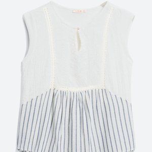 NWT Mixed Material Keyhole Knit Top Stitch Fix